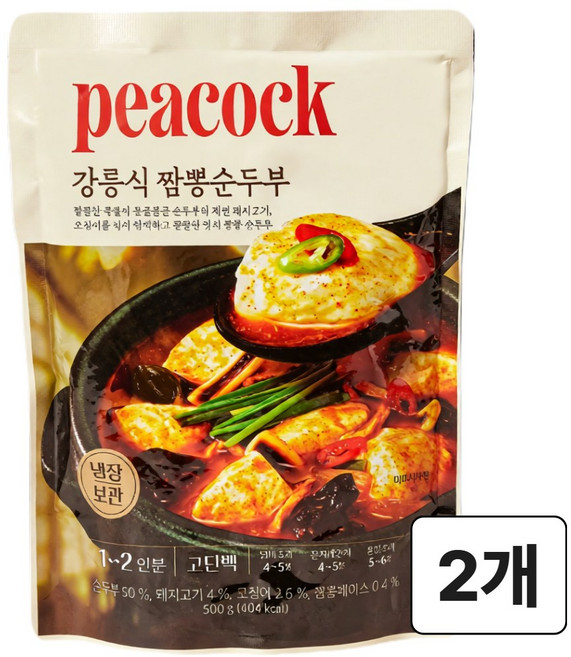[강원도의 밥상] 강릉식 짬뽕 순두부찌개, 500g, 2개