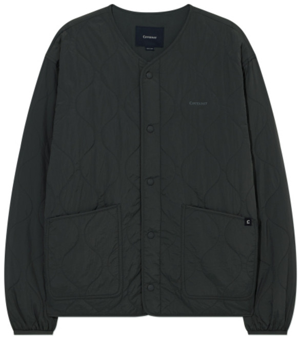 COVERNAT 숏 퀼팅 자켓 차콜