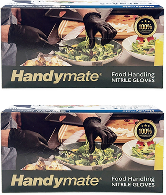 핸디메이트 니트릴장갑 식품용 100매, 2개, 미니(XS)