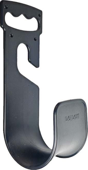 세종플렉스 호스걸이 호스정리대 호스거치대 행거 강화 고압축 벽걸이용 수도꼭지걸이, ABS호스걸이-카본 블랙, 1개