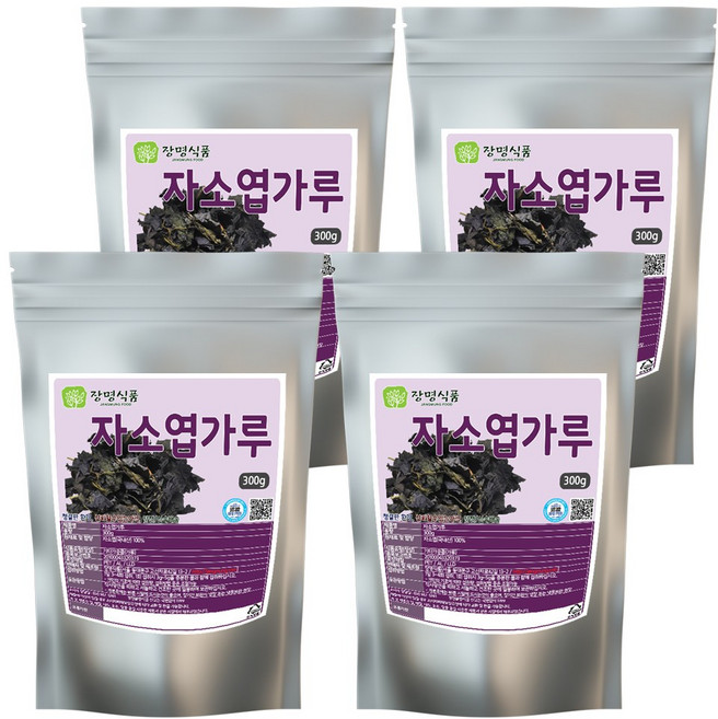장명식품 자소엽가루, 4개, 300g