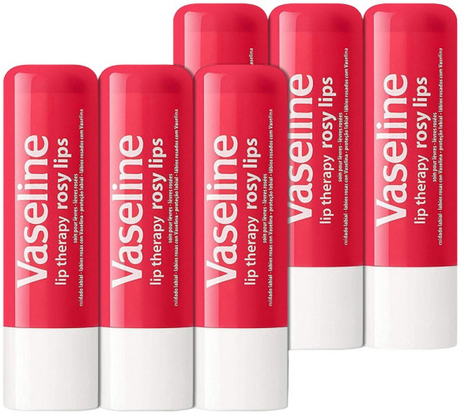 바세린 립 테라피 로지 립스 4.8g x 6개