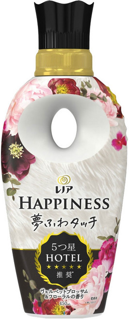 레노아 해피니스 유메 후와 터치 섬유유연제 / 벨벳블로썸 플로랄 450ml, 1개