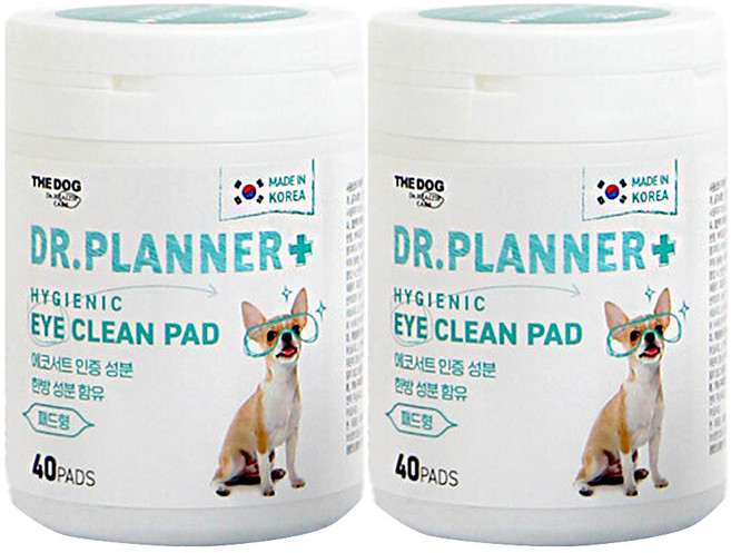강아지 눈물패드 눈물 세정제 눈물 지우개 냄새제거, 2개