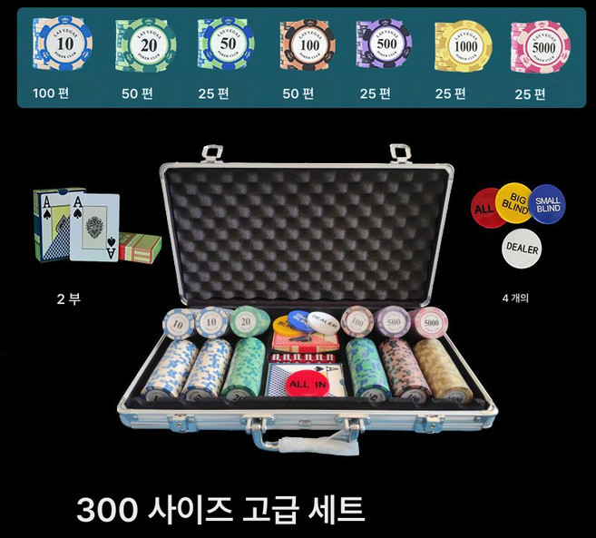 텍사스 트럼프 프리미엄 클레이 칩 카드 알루미늄 박스 세트 마휴대용 알루미늄 케이스 보드실 전용 수납함, 색깔5, 1개