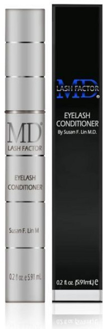 MD 래시 팩터 속눈썹 컨디셔너 - 0.2 floz 6개월 공급 풀러 두꺼운 속눈썹 안과 전문의 테스트를 거친 펩타이드 + 바이오틴 세럼