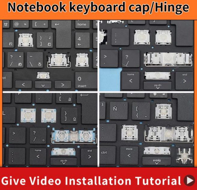 교체용 키캡 힌지 HP EliteBook X360 1030 G2 1030 G3 1030 G4 HSN-104C HSN-Q10C HSN-Q20 키보드용, 12)1 Keycap and Hinge