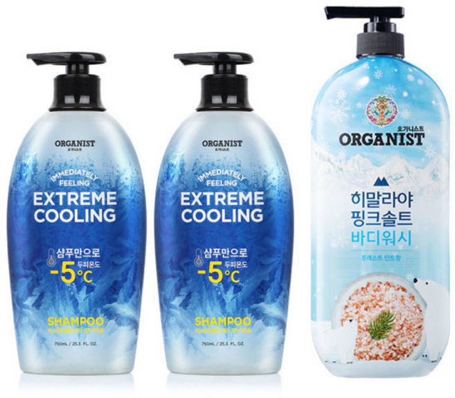 오가니스트 익스트림쿨링 샴푸 + 증정) 핑크솔트 쿨링 바디워시, 1개, 750ml