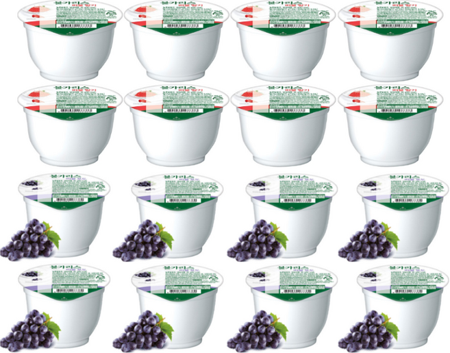 남양 떠먹는 불가리스 딸기85g 8개+포도85g 8개 총16개