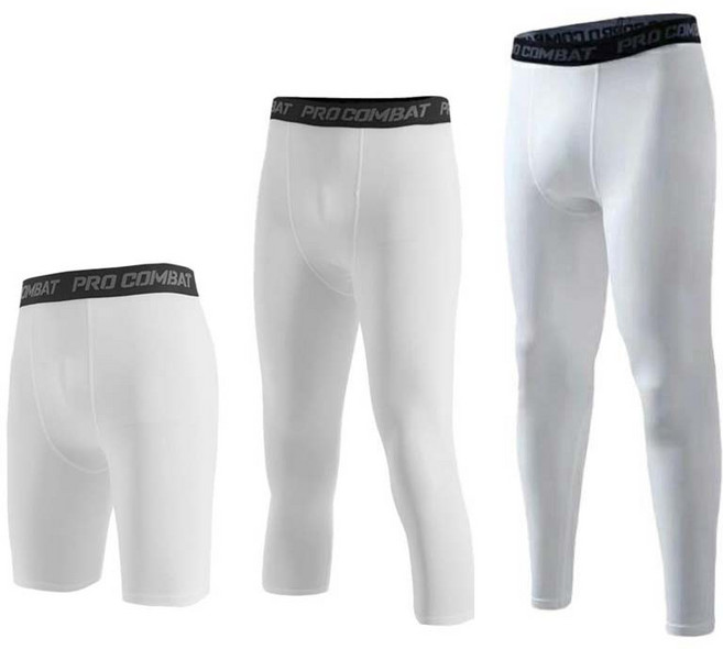 프로컴뱃 화이트 타이트 헬스 레저 레깅스 바지
