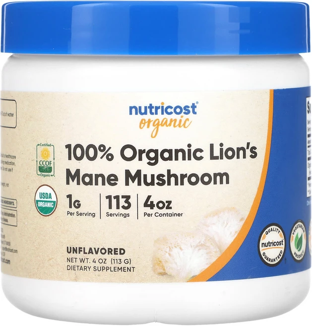 Nutricost 100% 유기농 노루궁뎅이버섯 무맛 113g(4oz), Nutricost100유기농노루궁뎅이버섯무맛113g4o, 113g, 1개 - 쿠팡