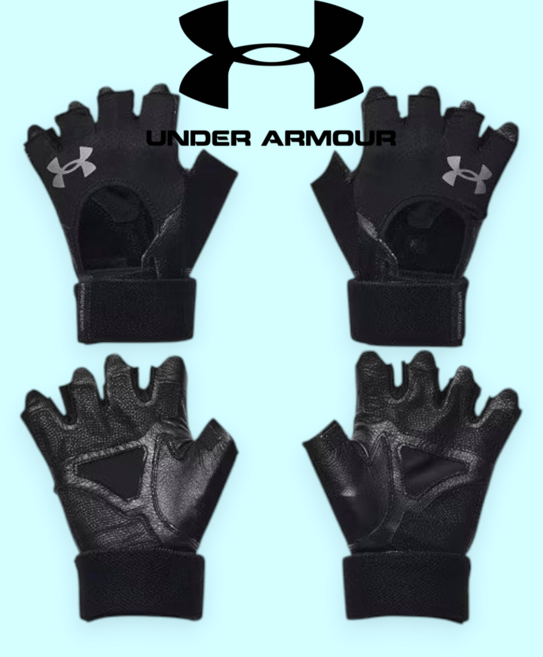 [100%매장정품] 언더아머 남성 헬스 장갑 글러브 UA 웨이트리프팅, 블랙[BLACK], 1개