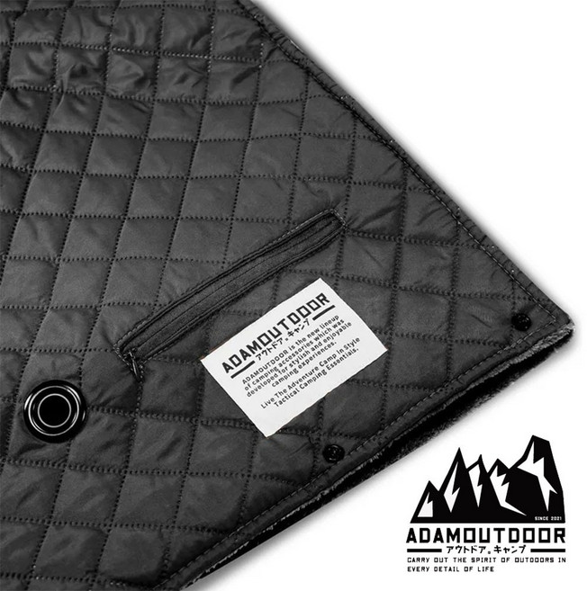 ADAMOUTDOOR USB急速加熱暖心毯 黑色 HB-USB1170