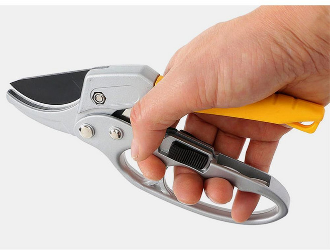 힘덜드는 잘잘리는 라쳇 전지가위 나무 가지치기 원예 과수원 꽃집 꽃가게 정원꾸미기, 1개