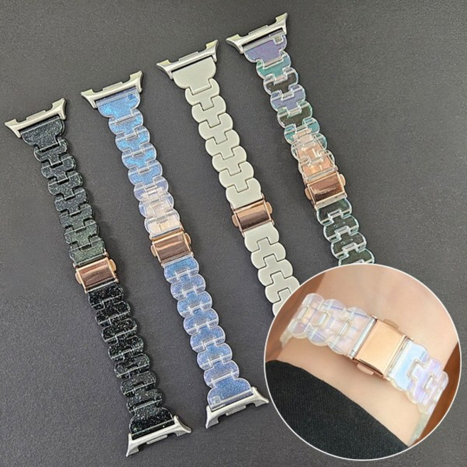 갤럭시워치 8/7울트라 47mm 1 2 세대 호환 오로라 글리터 레진 스트랩 밴드 시계줄, saw1047 홀로그램