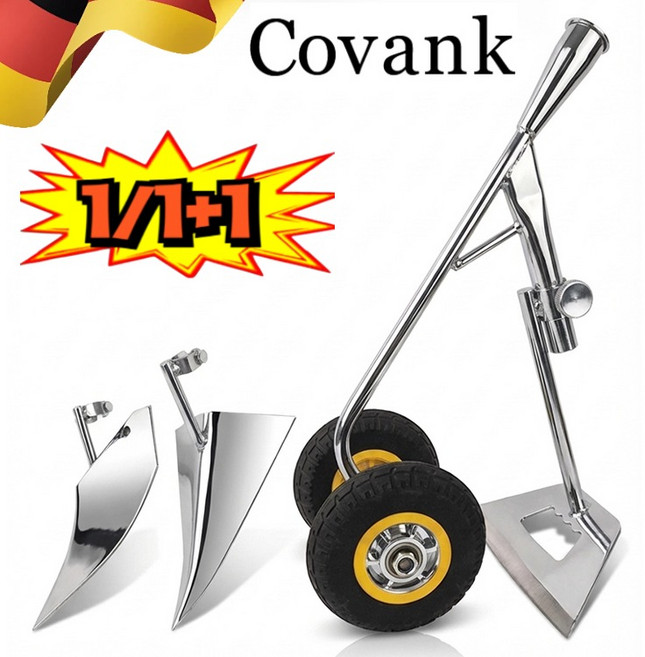 이중바퀴 농용 3in1 제초 경운기 삼각쟁기 3-in-1 농업용 도랑 파기 괭이는 잡초 제거 기구 인력 쟁기, COVANK*(3in1)*1세트