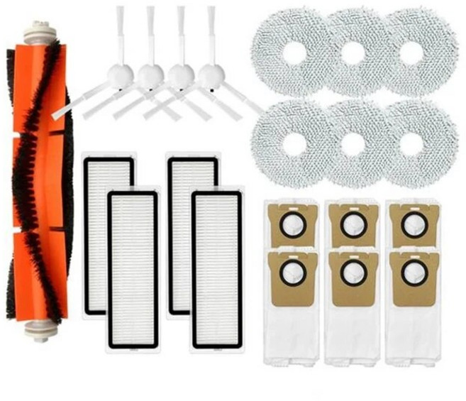 샤오미 로봇 진공 X10 플러스 B101GL 용 예비 부품 액세서리 메인 사이드 브러시 헤파 필터 더스트 백 걸레 스탠드 박스 호환, 3.Set C