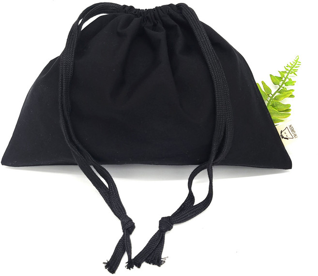 고급수제 무지 심플 면 더스트백 스트링 조리개파우치 다용도 복조리주머니