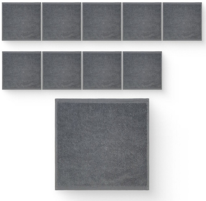 [혜윰공간] 영신 다용도 주방 핸드타올 31 x 31 cm, 10개, 그레이