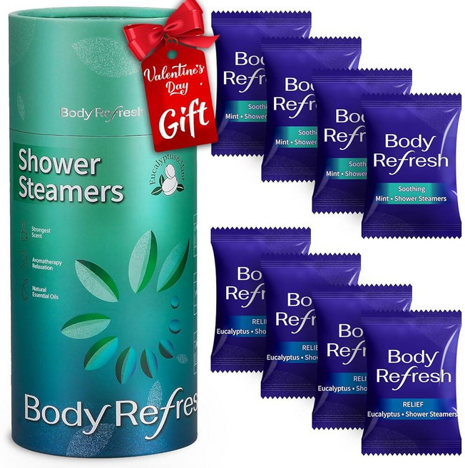 BodyRefresh Shower Steamers 아로마테라피 - 여성용 생일 선물 아내 엄마를 위한 발렌타인 데이 스트레스 완화를 샤워 밤 스파 부활절 바구니 필수품, 상쾌한 열대우림