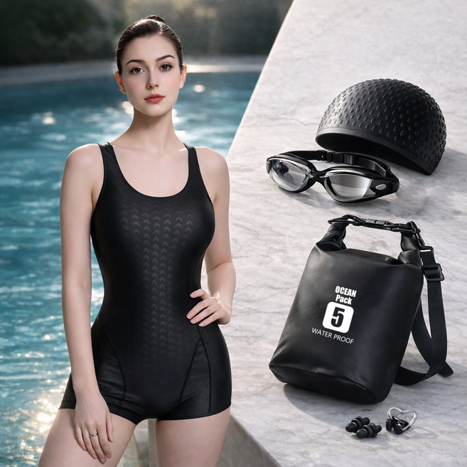 여성용 실내 1부 수영복