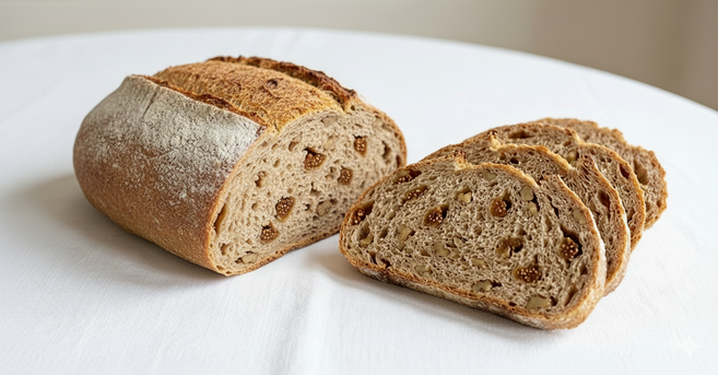 우리밀 100% 통밀 무화과 호두 깜빠뉴 400g (통밀 무방부제 설탕 무첨가 생산 제품만 발송), 1개