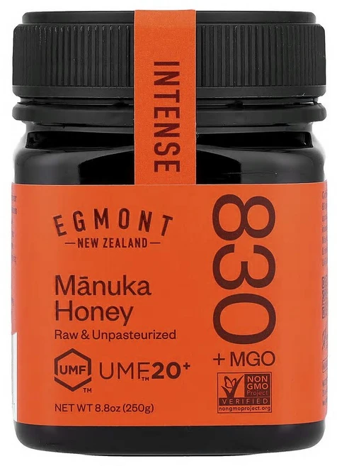 Egmont Honey 마누카 꿀 무가공 및 비살균 꿀 UMF™ 20+ MGO 830+ 250g(8.8oz) EGM-93009, 1, 250g - 쿠팡