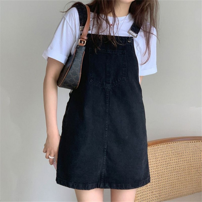 COSYEVNO 여성 봄여름 베이직 멜빵 스커트 원피스 캐주얼 LFHbdq-8