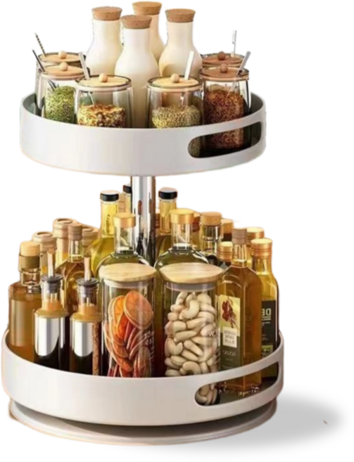 리엘라 다용도 회전 트레이, 화이트, 1개