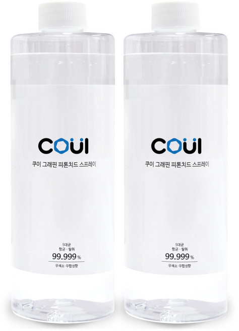 친환경 쿠이 그래핀 살균 소독제 피톤치드 편백오일 안개분사 스프레이 개별포장, 2개, 500ml