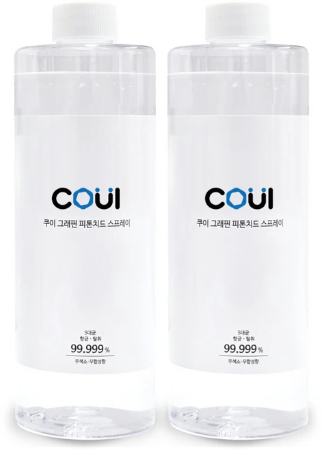 친환경 쿠이 그래핀 살균 소독제 피톤치드 편백오일 안개분사 스프레이 개별포장, 2개, 500ml - 쿠팡