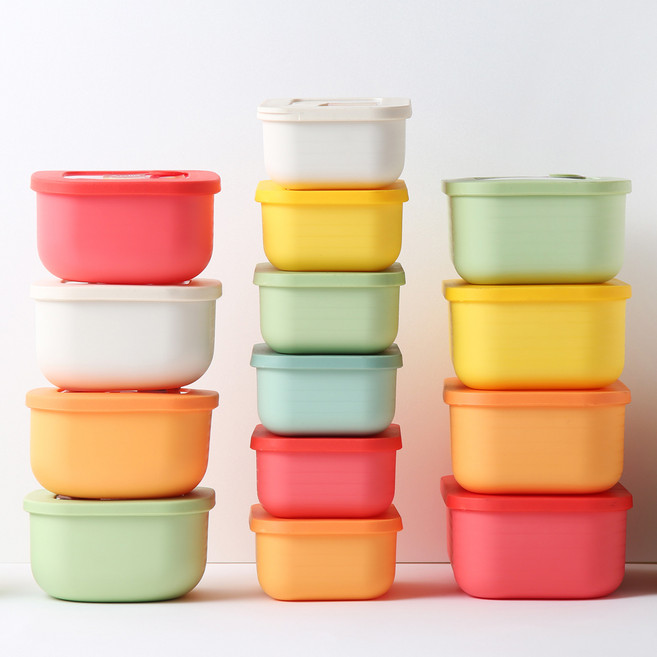 아르딘 시에로 밀폐용기 정사각 직사각 반찬통 51종 신규색상 추가, 시에로 정사각 600ml, 머스타드, 1개