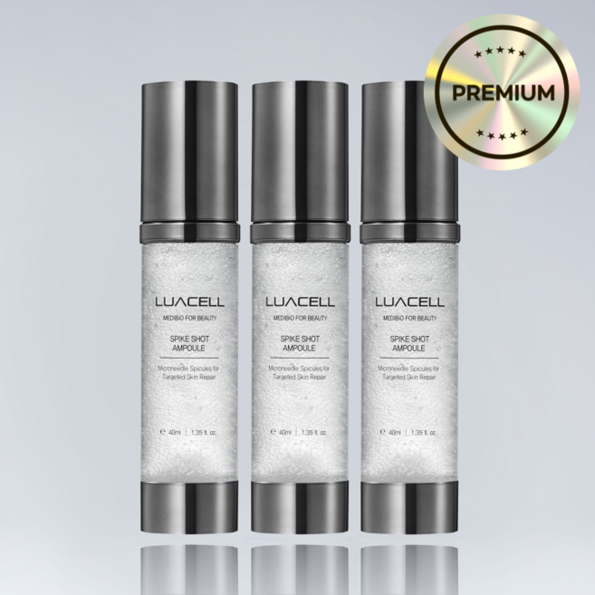 루아셀 4세대 스피큘 니들 나이아신아마이드 아데노신 판테놀 앰플 에센스 세럼 모공 미백, 3개, 40ml