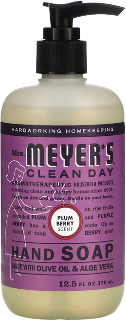 Mrs. Meyers Clean Day 손 비누 매실 베리 12.5 fl oz (370 ml) 3팩, 370ml - 쿠팡