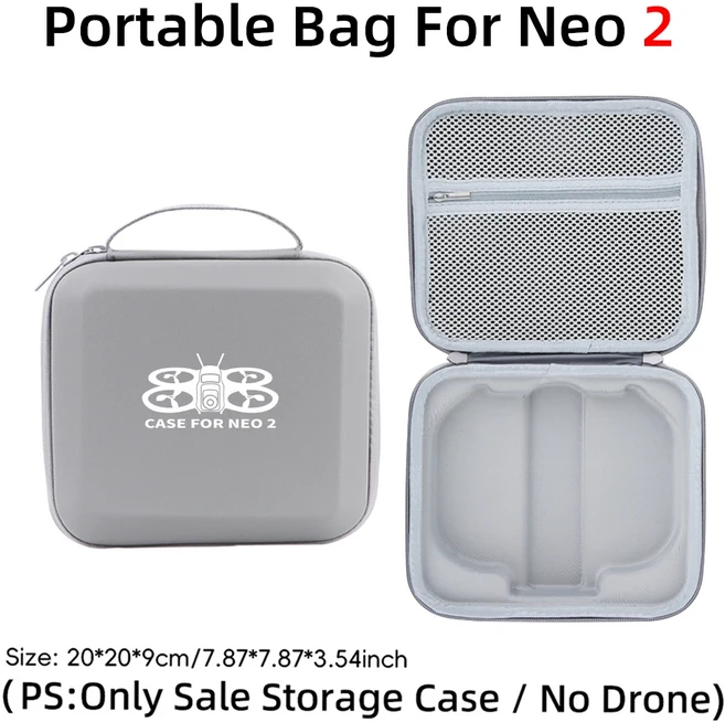[누리사진관]dji 호환용 Neo2용 운반 케이스 드론 하드 스토리지 휴대용 여행 EVA 충격 방지 보호 커버 오, 03 Gray with pattern