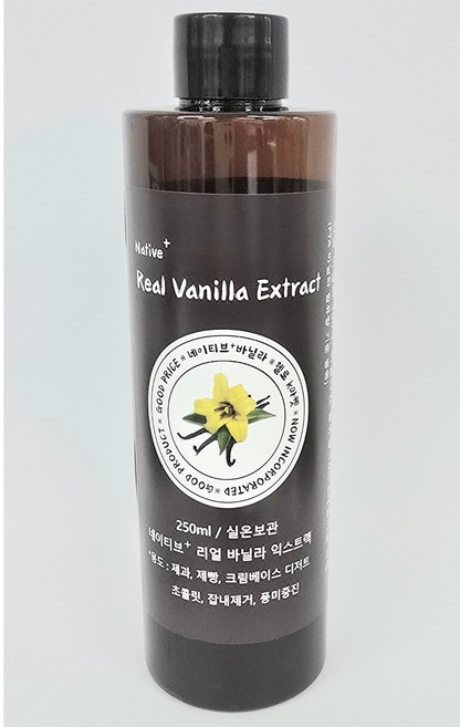 리얼 바닐라 익스트랙 250ml*1개[바닐라빈 함유량 10% 6개월이상 숙성] 네이티브+, 1개, 250ml