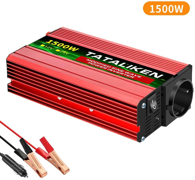 전압 디스플레이가 있는 수정된 사인파 전력 인버터 600W 12V 220V, 12V1500W50HZ EU, 1개