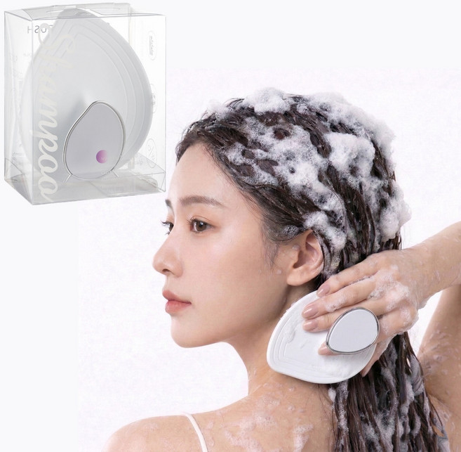 원앤미 샴푸 두피 마사지기 브러쉬, 1개, 화이트