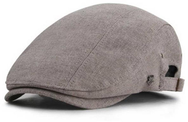 간절기 중년 남성 소프트 면 체크 헌팅캡 신사 모자