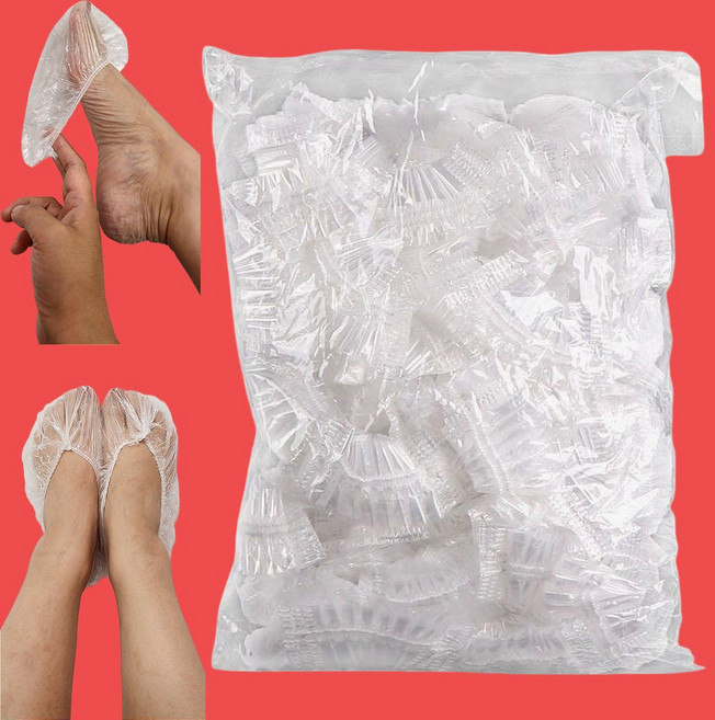 일회용 비닐양말 발 영양 보습팩 발케어 풋커버 발바닥 갈라짐 건조 방수 비닐커버 발무좀케어 위생 발케어 수분유지비닐팩 100매, 1g, 100개, 1개입