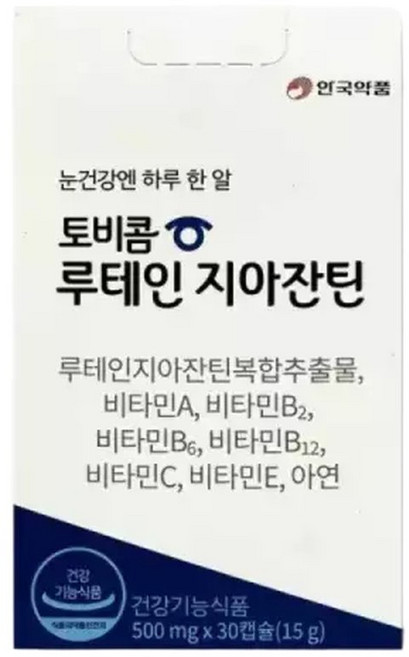 토비콤 루테인 지아잔틴 아스타잔틴 루지아 30캡슐 1개, 30정