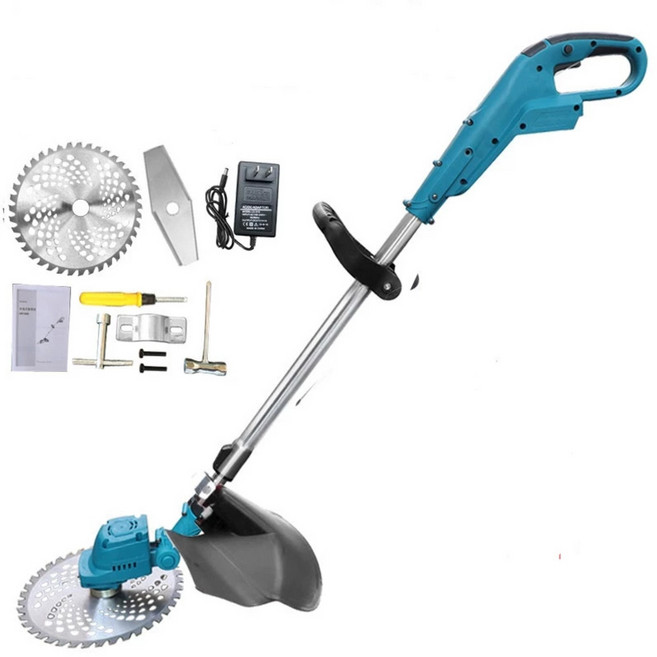 無線伸縮桿割草機 輕巧易用 多角度調節 多刀片選擇 安全鎖設計, 1個