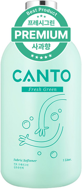 칸토 고농축 프리미엄 섬유유연제 프레시그린, 1L, 1개