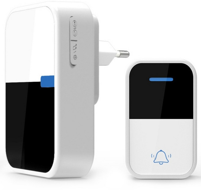 스피세프 무선 초인종 방수 긴 거리 도어벨, WHITE, 1개