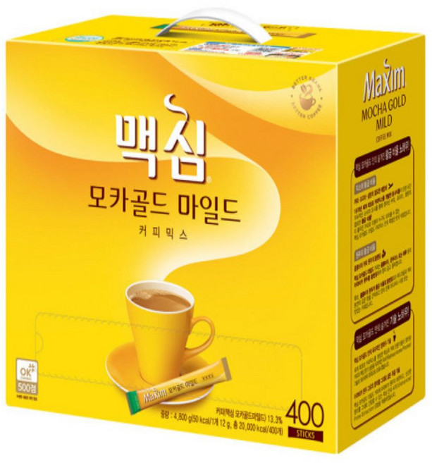 맥심 모카골드 마일드 커피 믹스, 400개, 12g