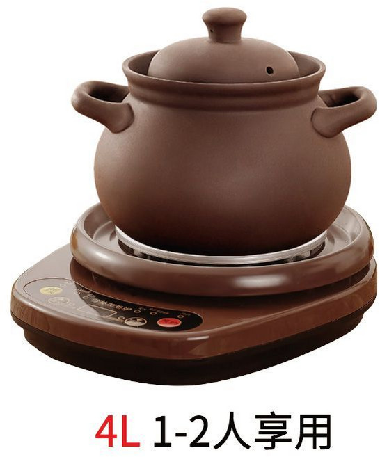 황토슬로우쿠커 슬로우쿡 전기 죽 요리 만능 쿠커 5L, C.4L 포트 C (ZS)  레드 베이스 A