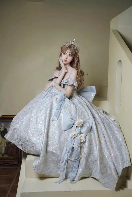 로판 드레스 여왕 로코코 귀족 판타지 유색 중세 컨셉 의상 촬영 파티