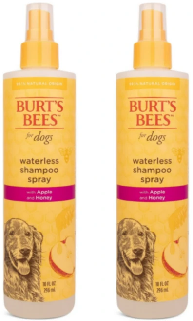 Burt's Bees 버츠비 강아지 워터리스 샴푸 스프레이 296ml x 2개 - 쿠팡