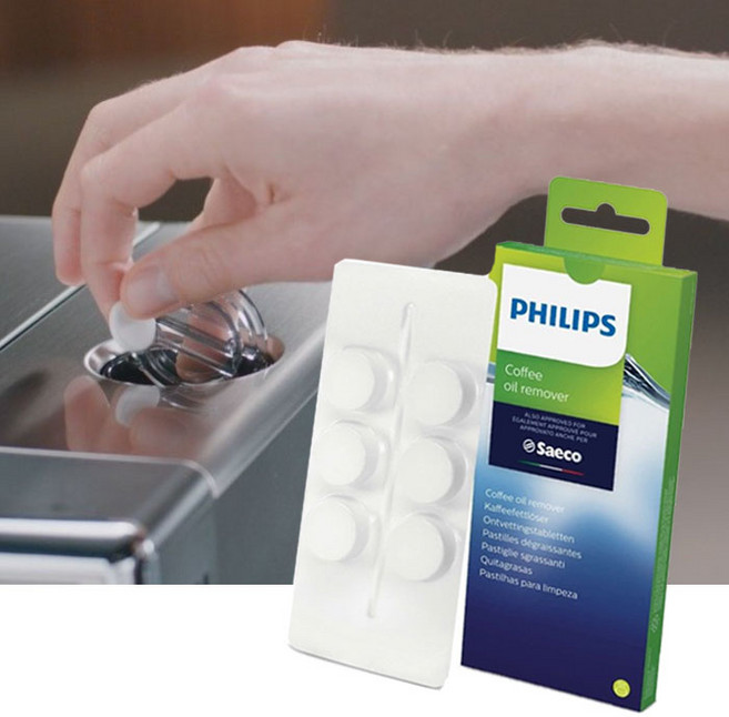 필립스 세코 오일 제거제 커피머신용 세정제 6pcs 1개 CA6704