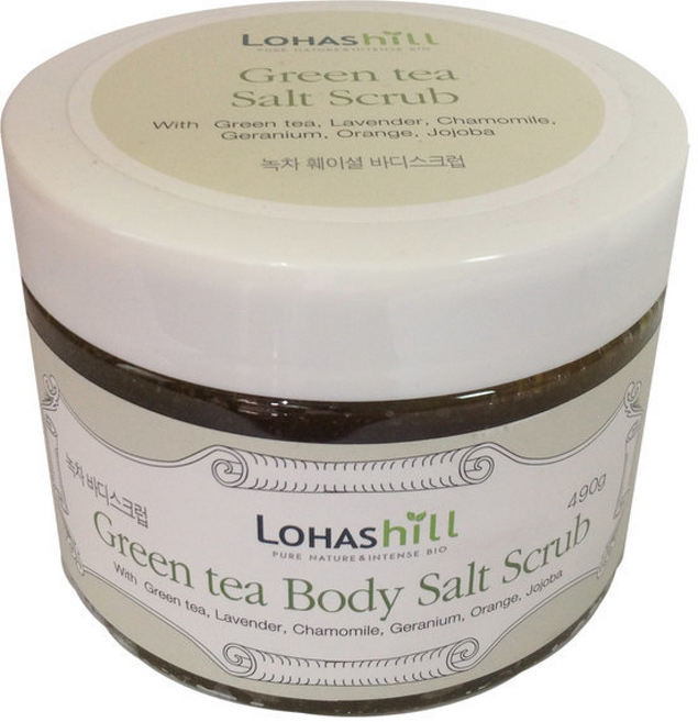 로하스힐 녹차 바디 솔트 스크럽490g/마사지/각질제거, 로하스힐 인삼 바디 솔트 스크럽490g/마사지, 1개